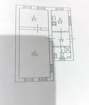 Дом 42м², 1-этажный, участок 6 сот.