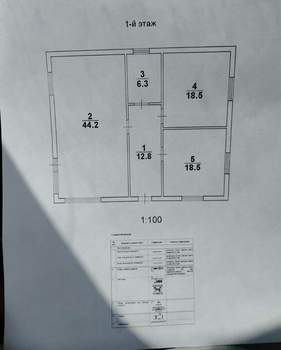 Дом 100м², 1-этажный, участок 5 сот.
