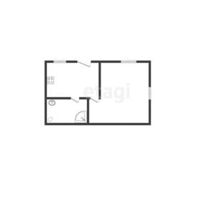 Дом 39м², 1-этажный, участок 1 сот.  