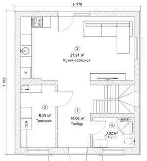 Коттедж 82м², 2-этажный, участок 6 сот.  