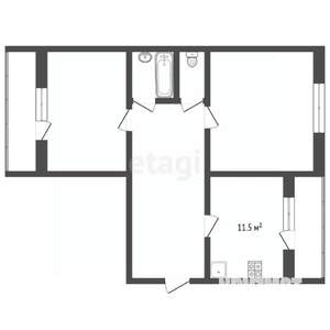 1-к квартира, на длительный срок, 30м2, 2/5 этаж