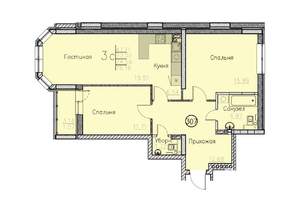 Студия квартира, вторичка, 76м2, 8/10 этаж