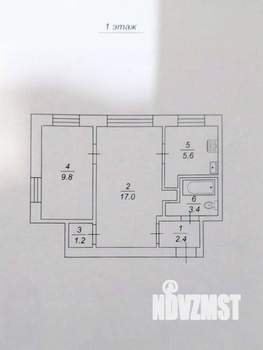2-к квартира, вторичка, 39м2, 1/2 этаж
