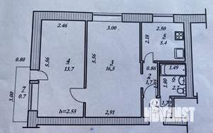2-к квартира, вторичка, 43м2, 3/5 этаж