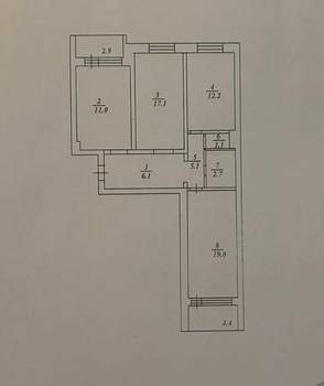 3-к квартира, вторичка, 74м2, 1/10 этаж