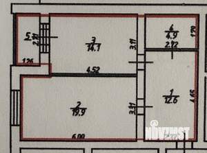 1-к квартира, вторичка, 52м2, 8/10 этаж