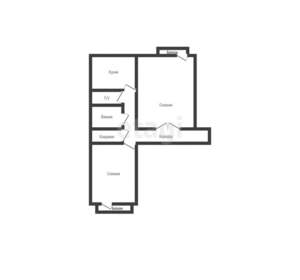 2-к квартира, вторичка, 52м2, 9/9 этаж