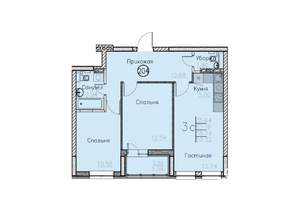 Студия квартира, вторичка, 60м2, 2/10 этаж