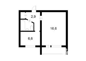 1-к квартира, вторичка, 29м2, 4/5 этаж