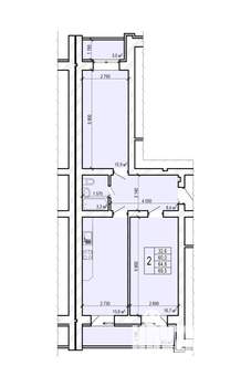 2-к квартира, вторичка, 70м2, 1/10 этаж