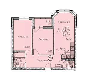 Студия квартира, вторичка, 63м2, 4/10 этаж