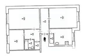 3-к квартира, вторичка, 70м2, 1/9 этаж