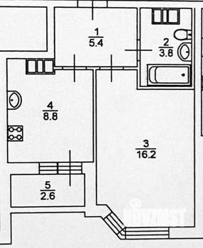 1-к квартира, вторичка, 37м2, 7/26 этаж