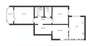 2-к квартира, вторичка, 68м2, 4/10 этаж