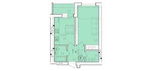 1-к квартира, вторичка, 39м2, 10/10 этаж