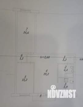 3-к квартира, вторичка, 60м2, 4/5 этаж