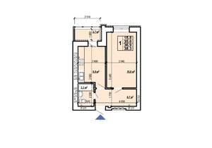 1-к квартира, вторичка, 38м2, 4/10 этаж