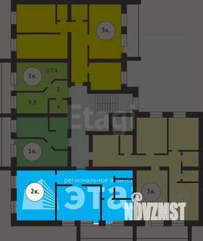 2-к квартира, вторичка, 48м2, 9/9 этаж