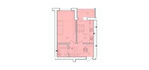 1-к квартира, вторичка, 39м2, 1/10 этаж
