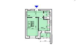 1-к квартира, вторичка, 36м2, 9/10 этаж