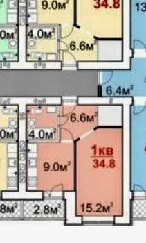 1-к квартира, вторичка, 35м2, 6/14 этаж