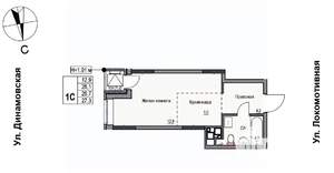 1-к квартира, строящийся дом, 27м2, 5/10 этаж