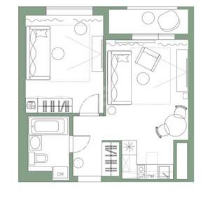 2-к квартира, вторичка, 45м2, 10/23 этаж