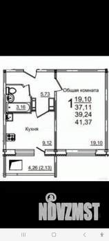 1-к квартира, вторичка, 41м2, 6/10 этаж