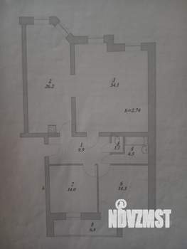 3-к квартира, вторичка, 104м2, 2/6 этаж