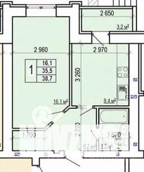 1-к квартира, вторичка, 36м2, 5/10 этаж