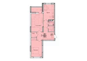 2-к квартира, вторичка, 64м2, 2/10 этаж
