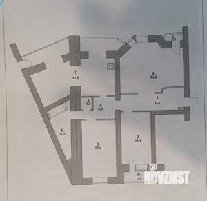 3-к квартира, вторичка, 122м2, 8/9 этаж