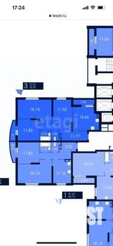 3-к квартира, вторичка, 73м2, 7/24 этаж