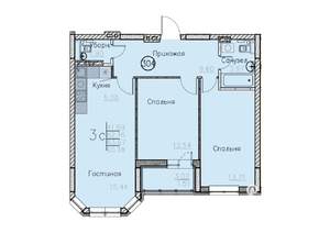 Студия квартира, вторичка, 65м2, 9/10 этаж