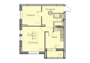 Студия квартира, вторичка, 57м2, 2/10 этаж