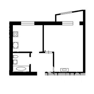 2-к квартира, вторичка, 44м2, 2/5 этаж