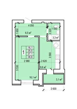 1-к квартира, вторичка, 39м2, 2/10 этаж