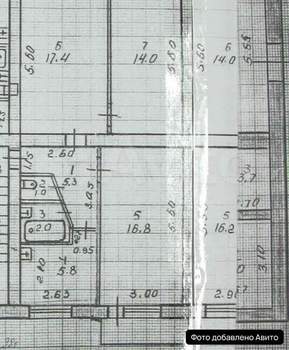 3-к квартира, вторичка, 62м2, 5/5 этаж