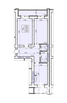 2-к квартира, вторичка, 79м2, 10/10 этаж