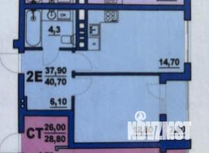 1-к квартира, вторичка, 41м2, 5/10 этаж
