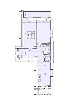 2-к квартира, вторичка, 76м2, 4/10 этаж