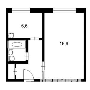 1-к квартира, вторичка, 30м2, 4/5 этаж