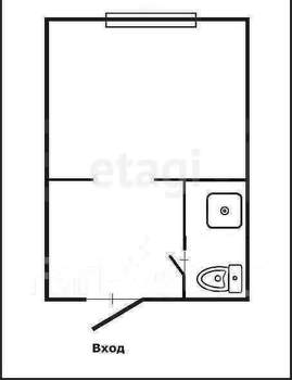 1-к квартира, вторичка, 19м2, 1/5 этаж