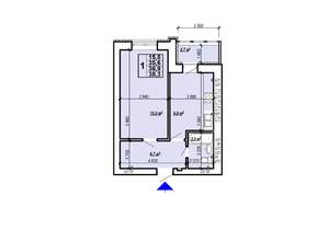 1-к квартира, вторичка, 38м2, 6/10 этаж