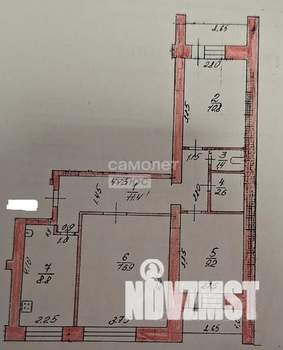 3-к квартира, вторичка, 64м2, 6/9 этаж