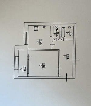 1-к квартира, вторичка, 51м2, 10/10 этаж