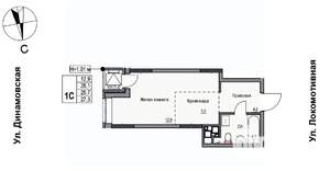 1-к квартира, строящийся дом, 27м2, 10/10 этаж