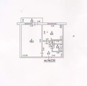 1-к квартира, вторичка, 38м2, 8/10 этаж