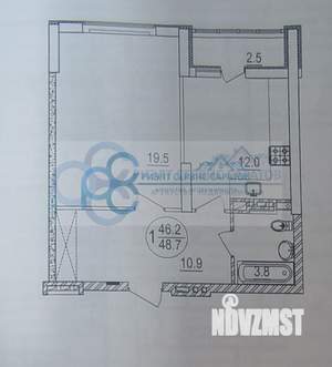 1-к квартира, вторичка, 49м2, 9/19 этаж
