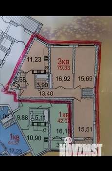 3-к квартира, вторичка, 82м2, 16/20 этаж